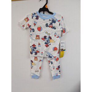 Mickey Minnie Kids Youth Size 4T Sleepwear Pajama Short sleeve shirt pants